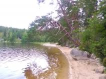 schöner Badestrand am Lillsjön